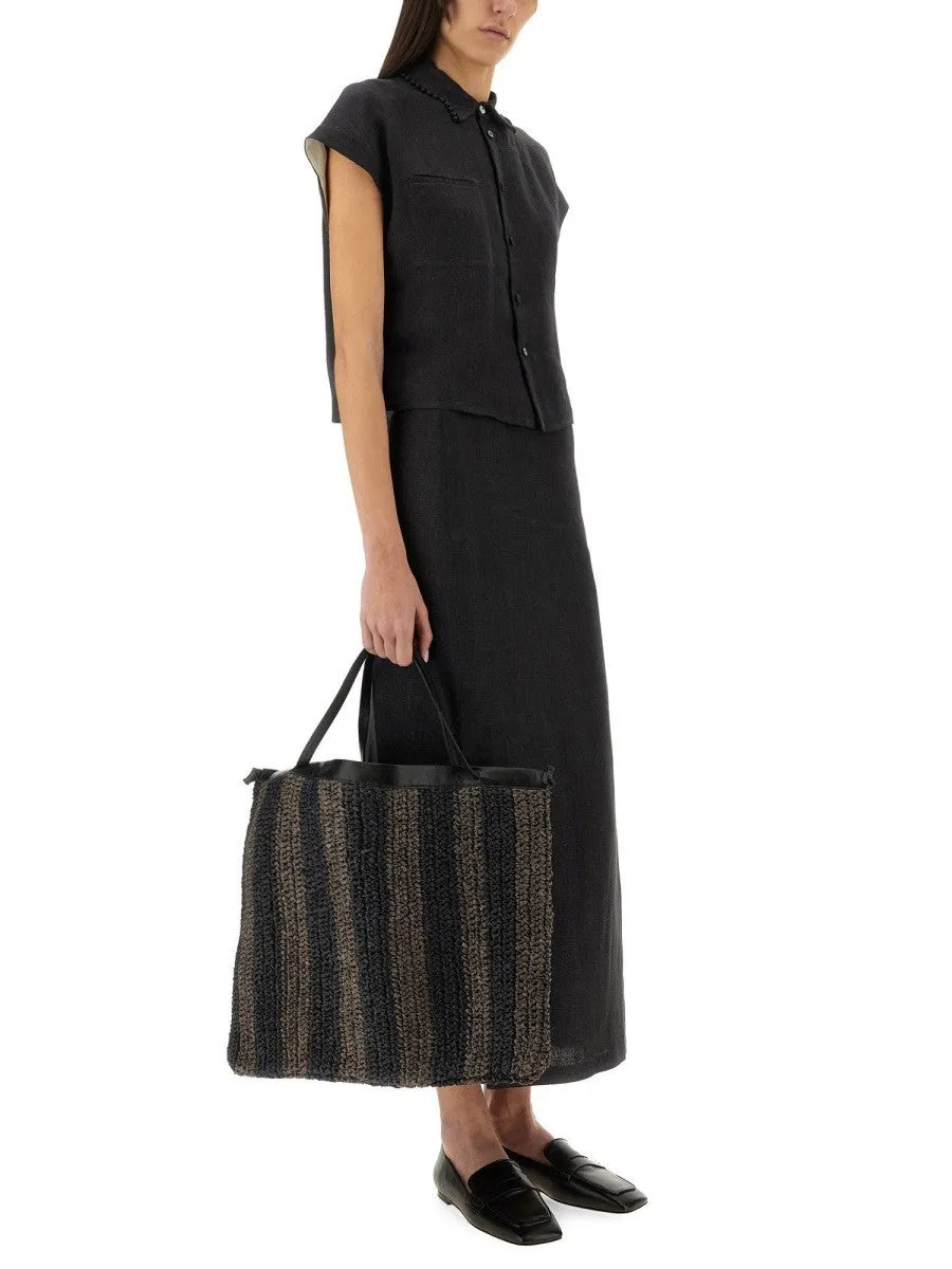 ALYSI LINEN SKIRT WITH SLIT sold by Siebentaschen product image thumbnail 2