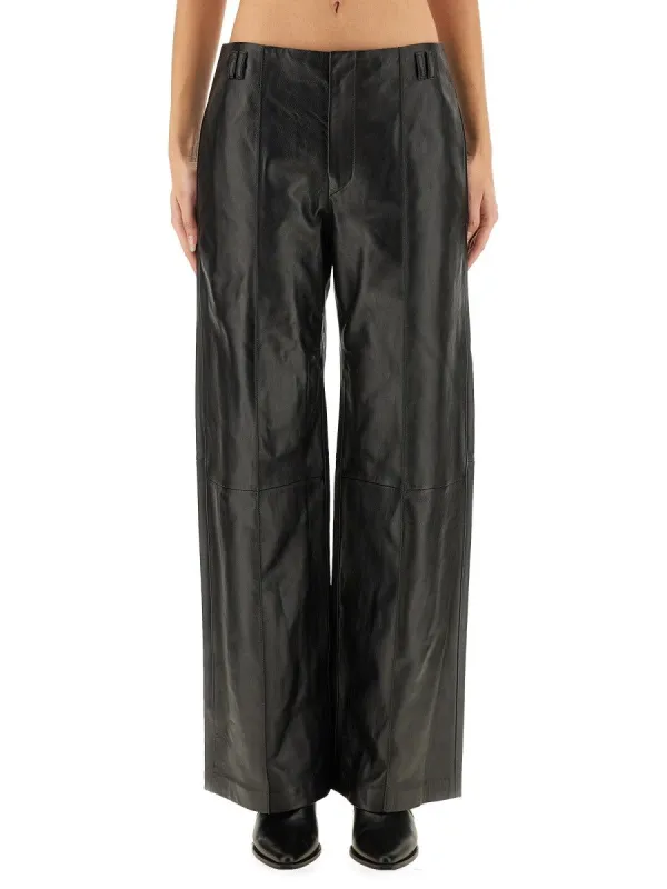 Isabel Marant LEATHER "CIARRA" PANTS sold by Siebentaschen