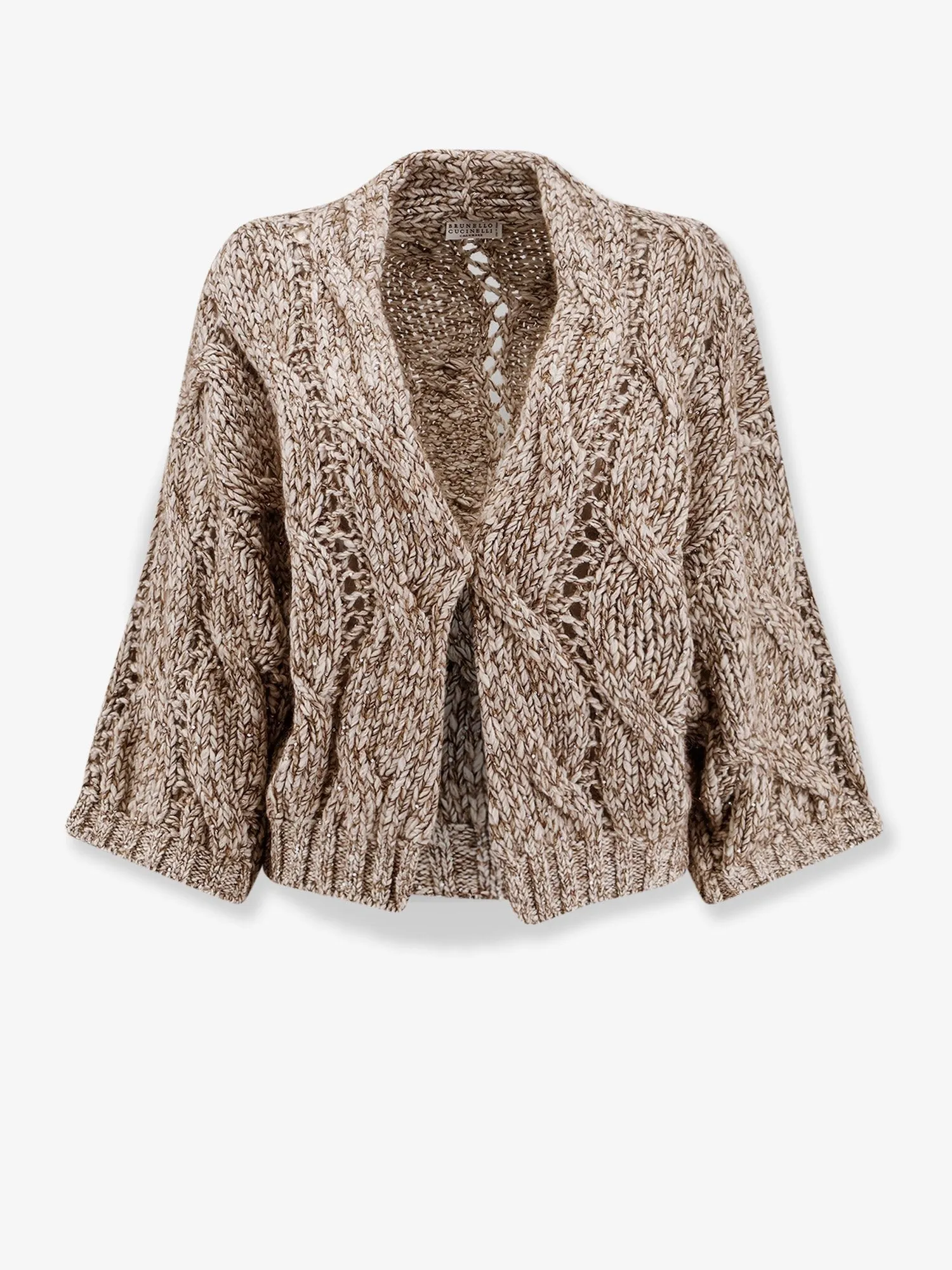 Brunello Cucinelli Wool and cashmere cardigan with sequins sold by Siebentaschen