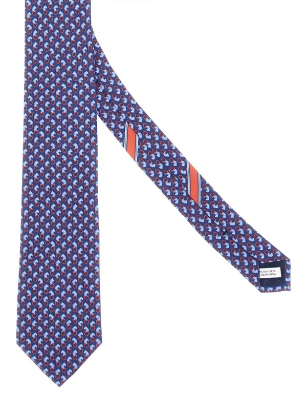 Ferragamo FELINE PRINT TIE sold by Siebentaschen