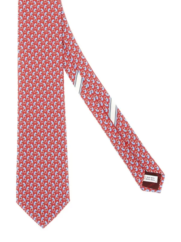 Ferragamo FELINE PRINT TIE sold by Siebentaschen