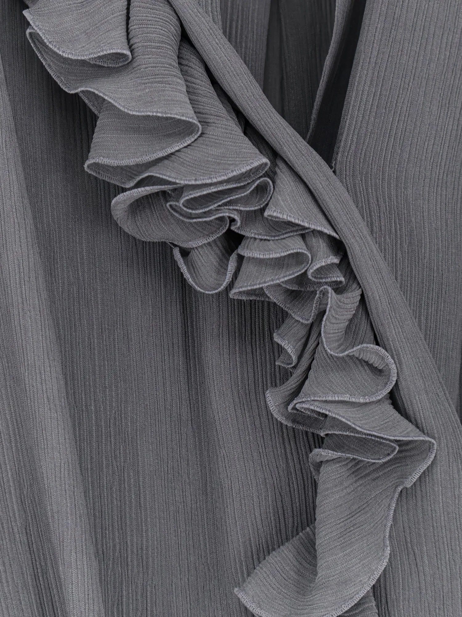 alberta ferretti Crepe shirt with rouches sold by Siebentaschen product image thumbnail 3