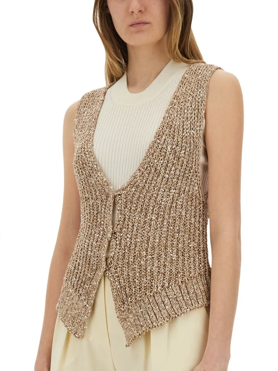 ALYSI TRICOT VEST WITH SEQUINS sold by Siebentaschen product image thumbnail 4