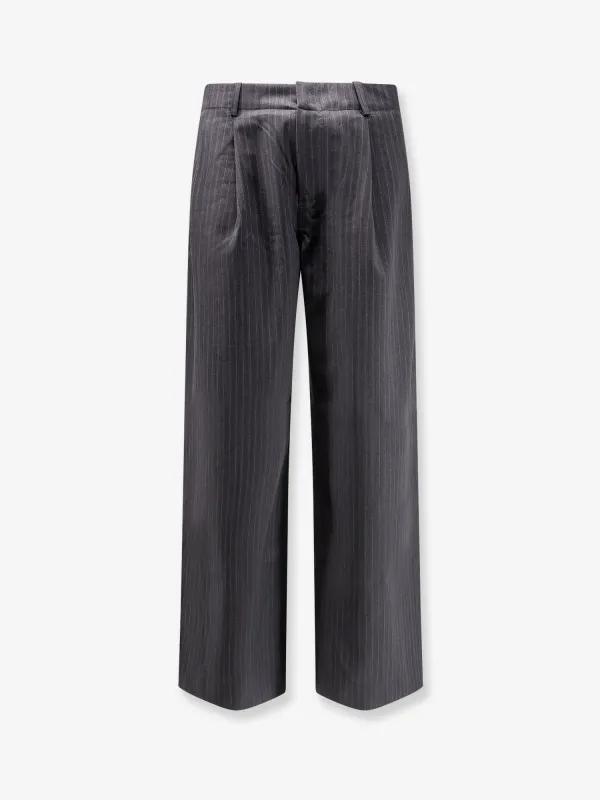 TONYWACK Wool blend pinstriped trousers sold by Siebentaschen