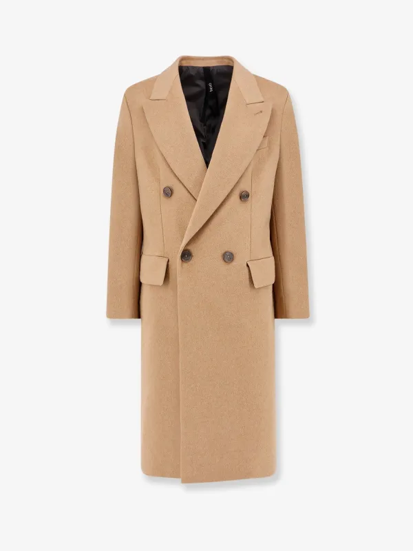 Hevo Cashmere coat with satin lining sold by Siebentaschen