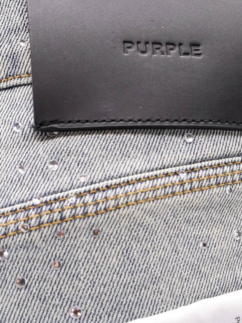 PURPLE BRAND Skinny jeans with all-over rhinestones sold by Siebentaschen product image thumbnail 3