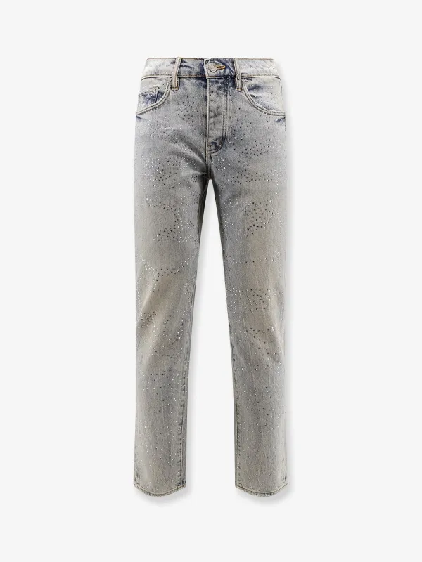 PURPLE BRAND Skinny jeans with all-over rhinestones made by Siebentaschen