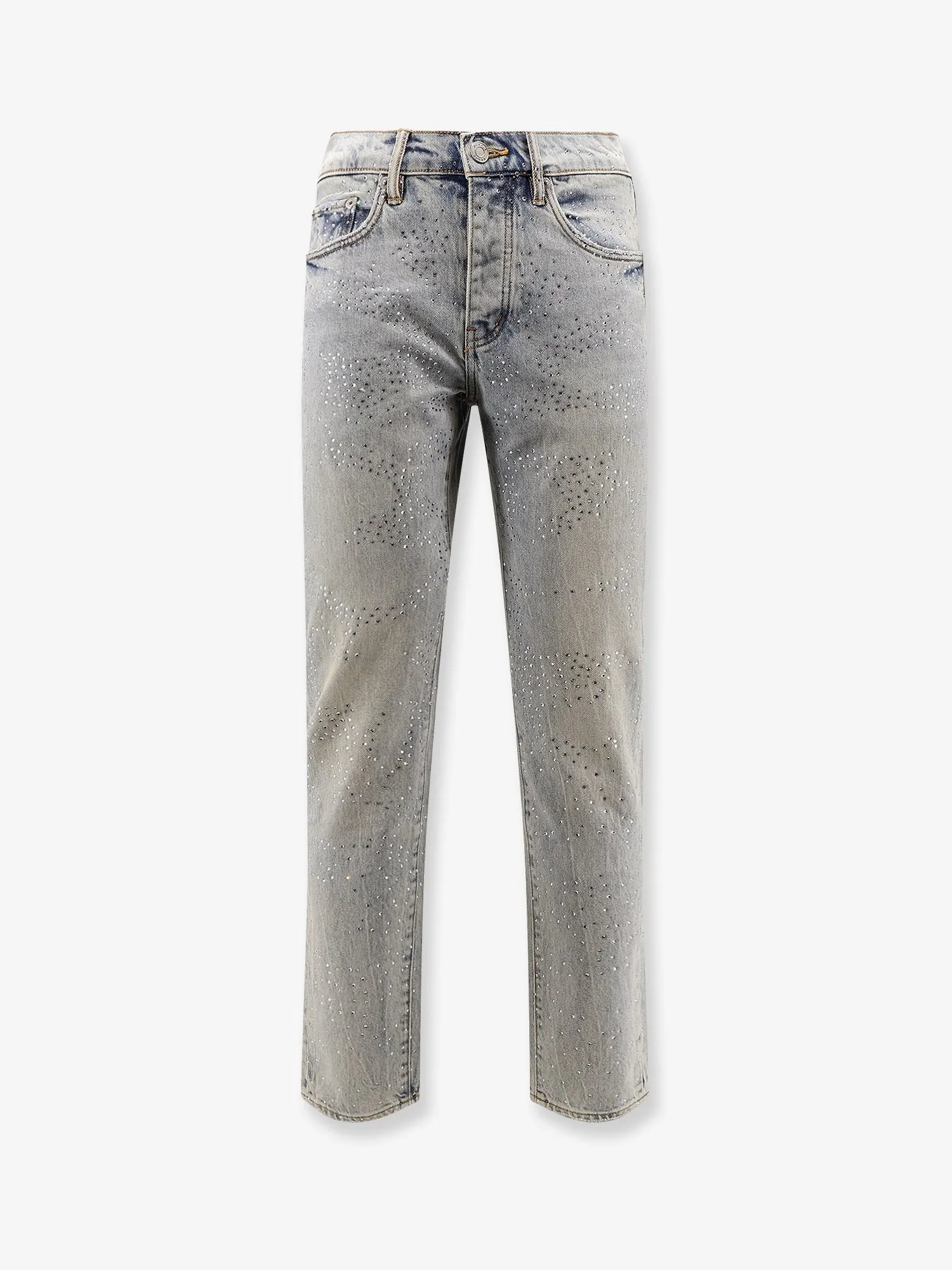 PURPLE BRAND Skinny jeans with all-over rhinestones sold by Siebentaschen