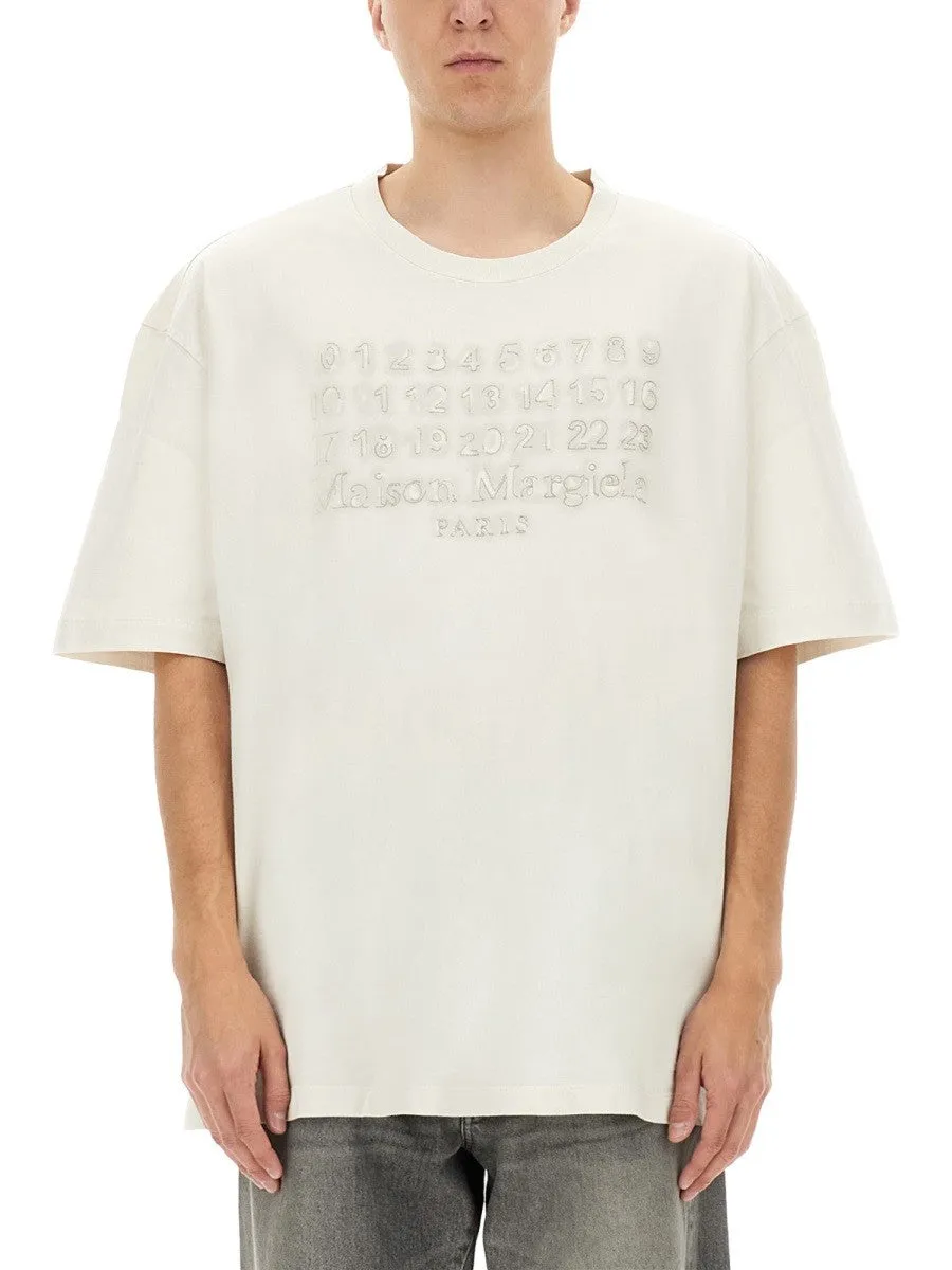 Maison Margiela T-SHIRT CON LOGO RICAMATO sold by Siebentaschen