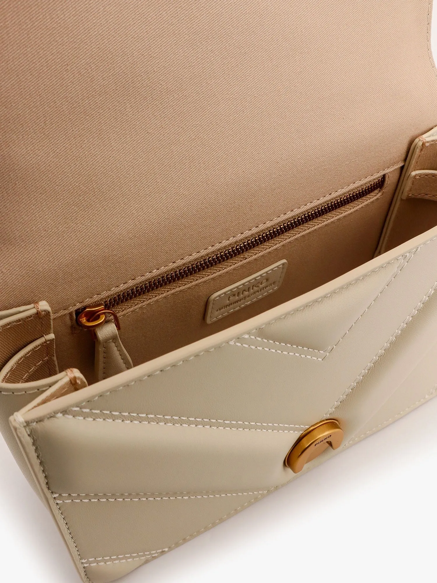 Pinko Matelassé leather shoulder bag with love birds buckle sold by Siebentaschen product image thumbnail 4