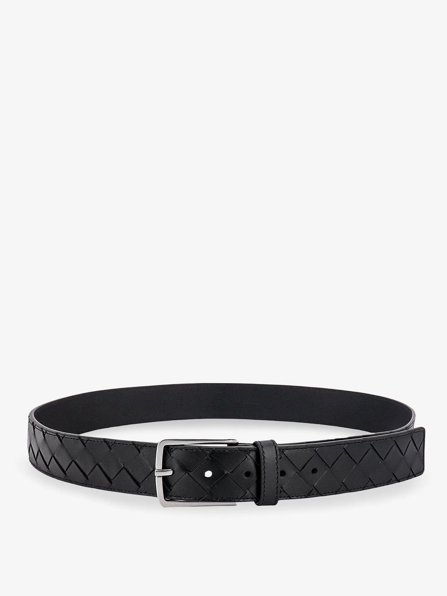 Bottega Veneta Leather belt with Intrecciato motif sold by Siebentaschen
