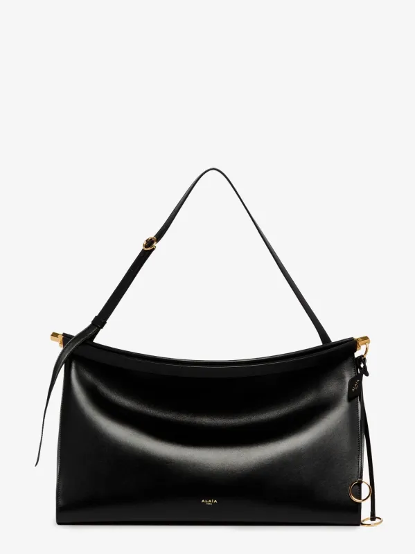 ALAIA Le Click East West Large leather shoulder bag made by Alaia