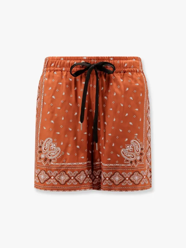 Pinko Viscose shorts with bandana print sold by Siebentaschen