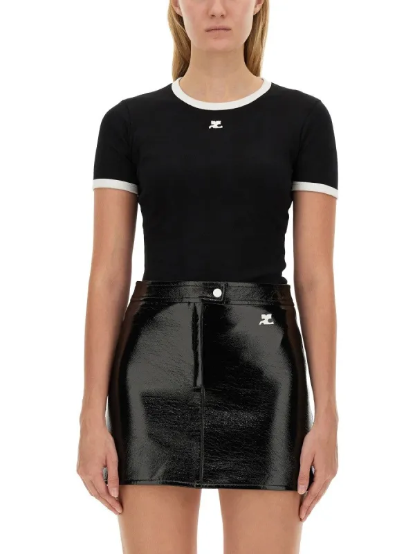 COURREGES T-SHIRT WITH LOGO sold by Siebentaschen