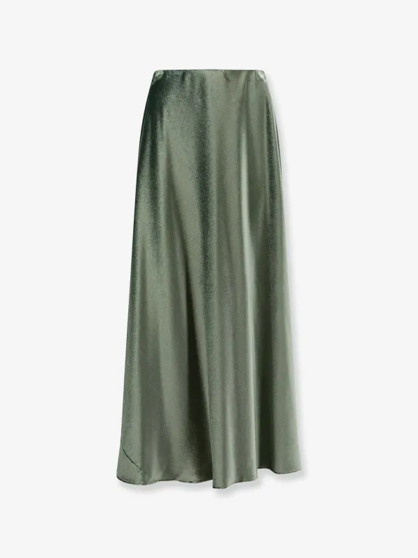 alberta ferretti Velvet midi skirt sold by Siebentaschen