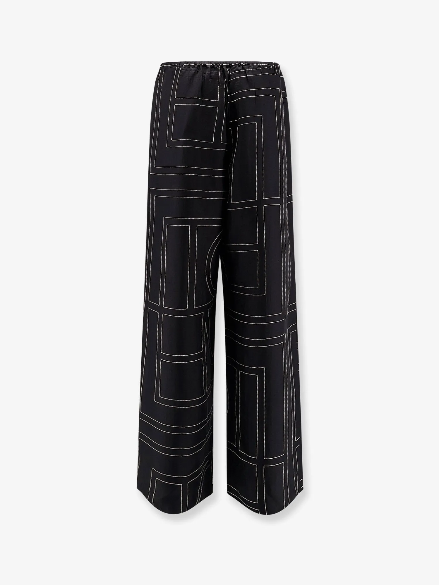 TOTEME Silk trousers with Monogram Logo embroidery sold by Siebentaschen product image thumbnail 2