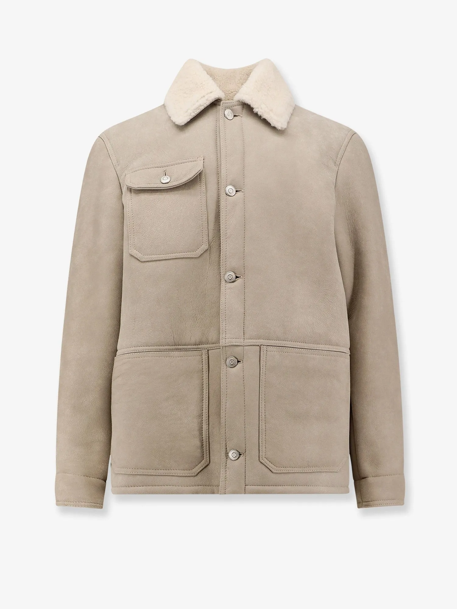 DFOUR Leather long jacket sold by Siebentaschen