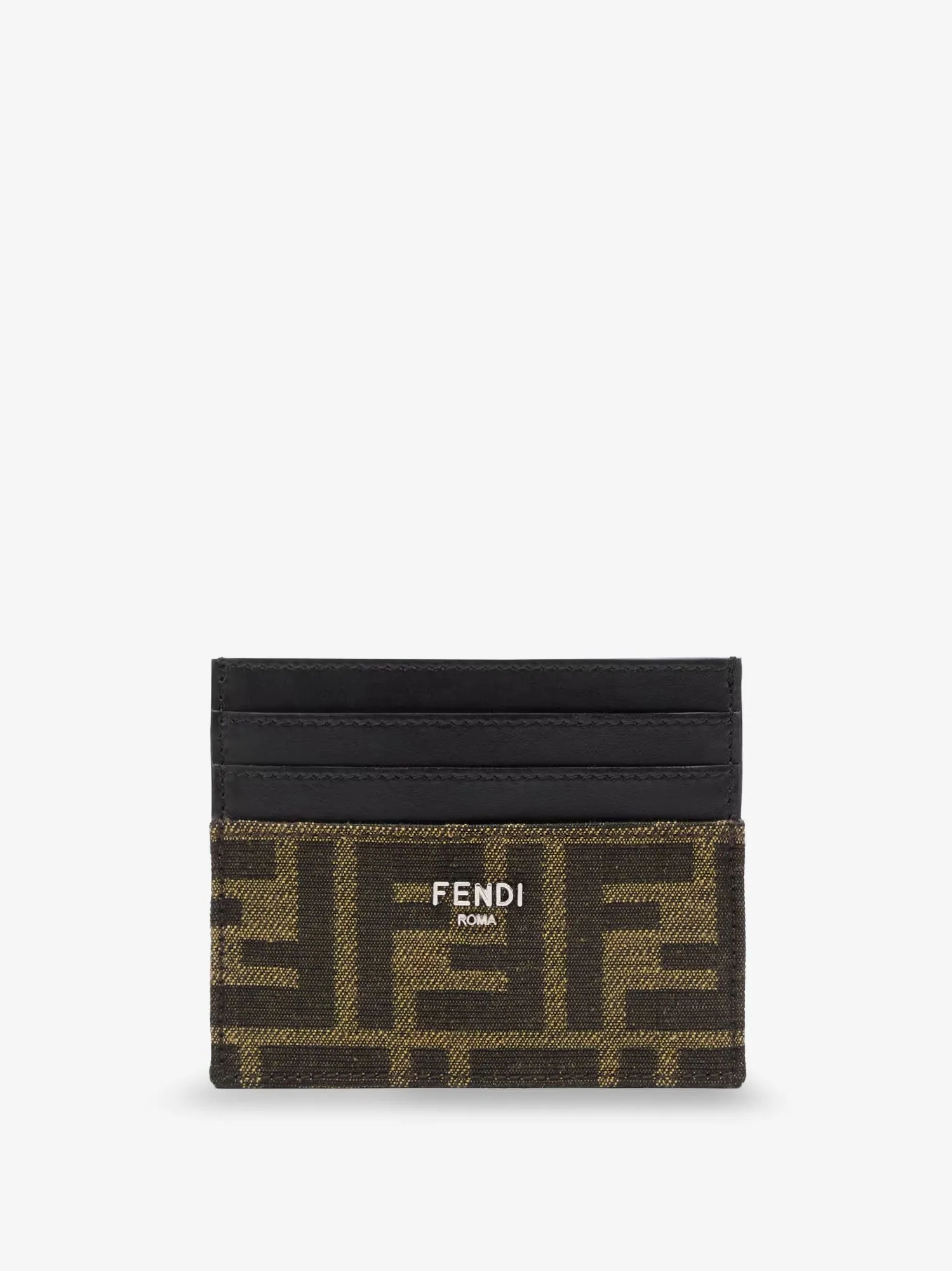 Fendi Leather card holder with FF Jacquard fabric inserts sold by Siebentaschen