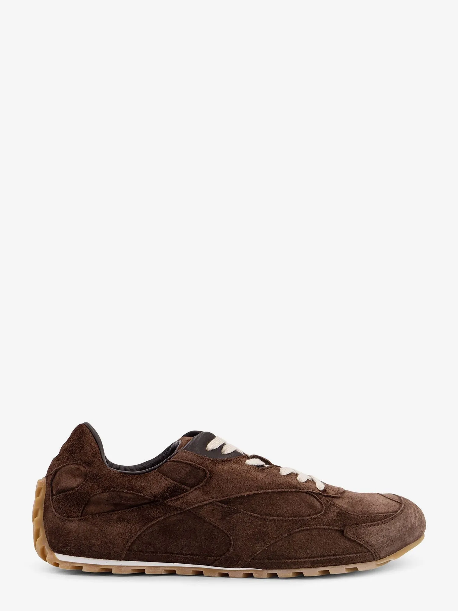 Bottega Veneta Orbit Flash low-top suede sneakers sold by Siebentaschen