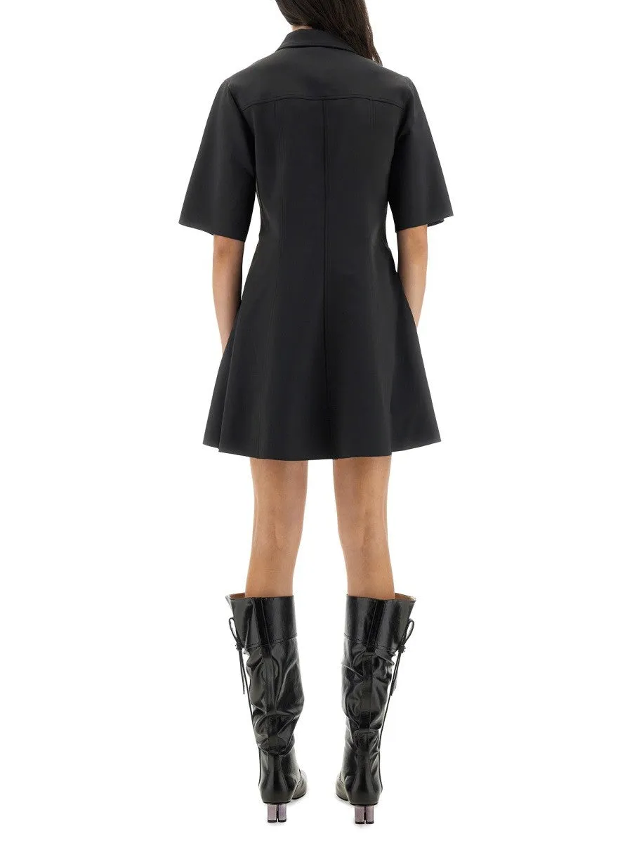 GANNI MINI DRESS WITH SCALLOPED BUTTONS sold by Siebentaschen product image thumbnail 3