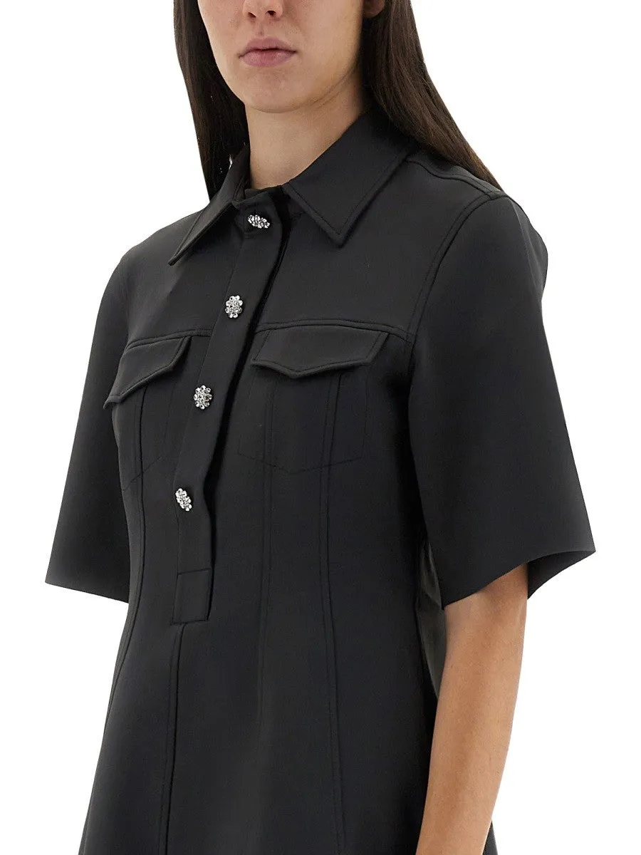 GANNI MINI DRESS WITH SCALLOPED BUTTONS sold by Siebentaschen product image thumbnail 4