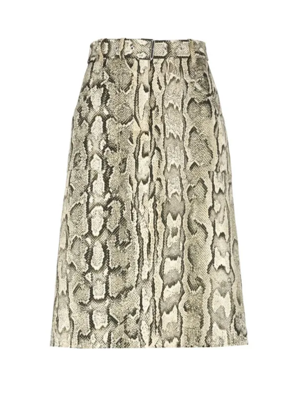 Dries Van Noten SKIRT WITH ANIMAL PATTERN sold by Siebentaschen