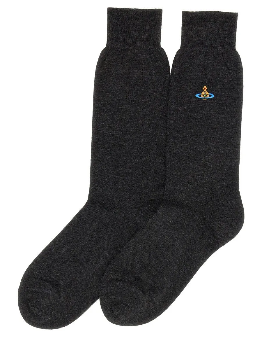 Vivienne Westwood SOCKS WITH ORB EMBROIDERY sold by Siebentaschen product image thumbnail 2