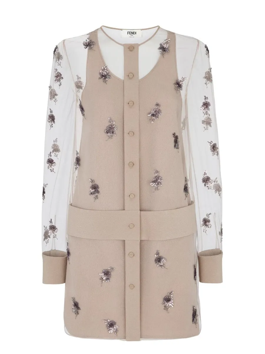 Fendi TULLE DRESS WITH EMBROIDERY sold by Siebentaschen