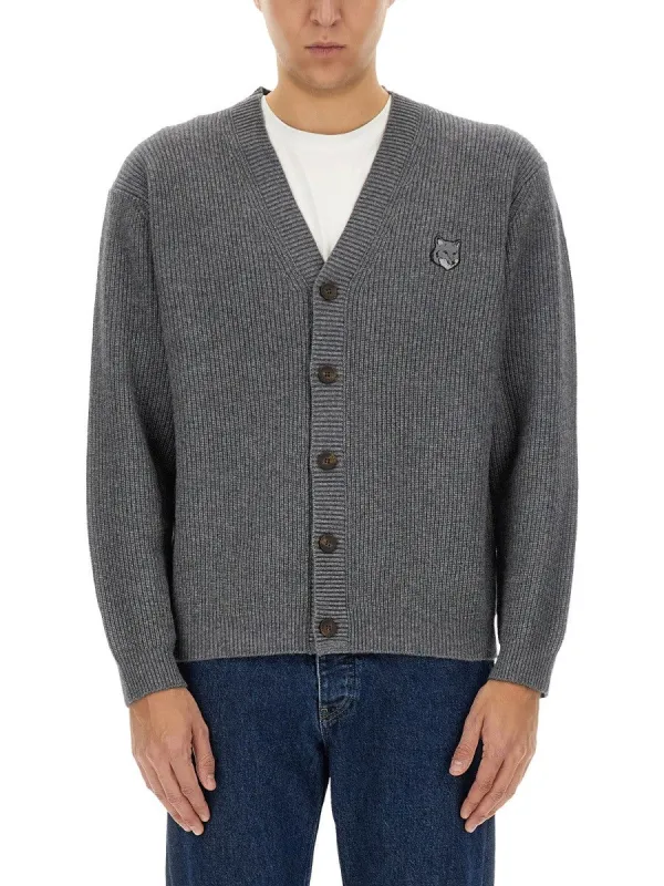 Maison Kitsune RIBBED CARDIGAN sold by Siebentaschen