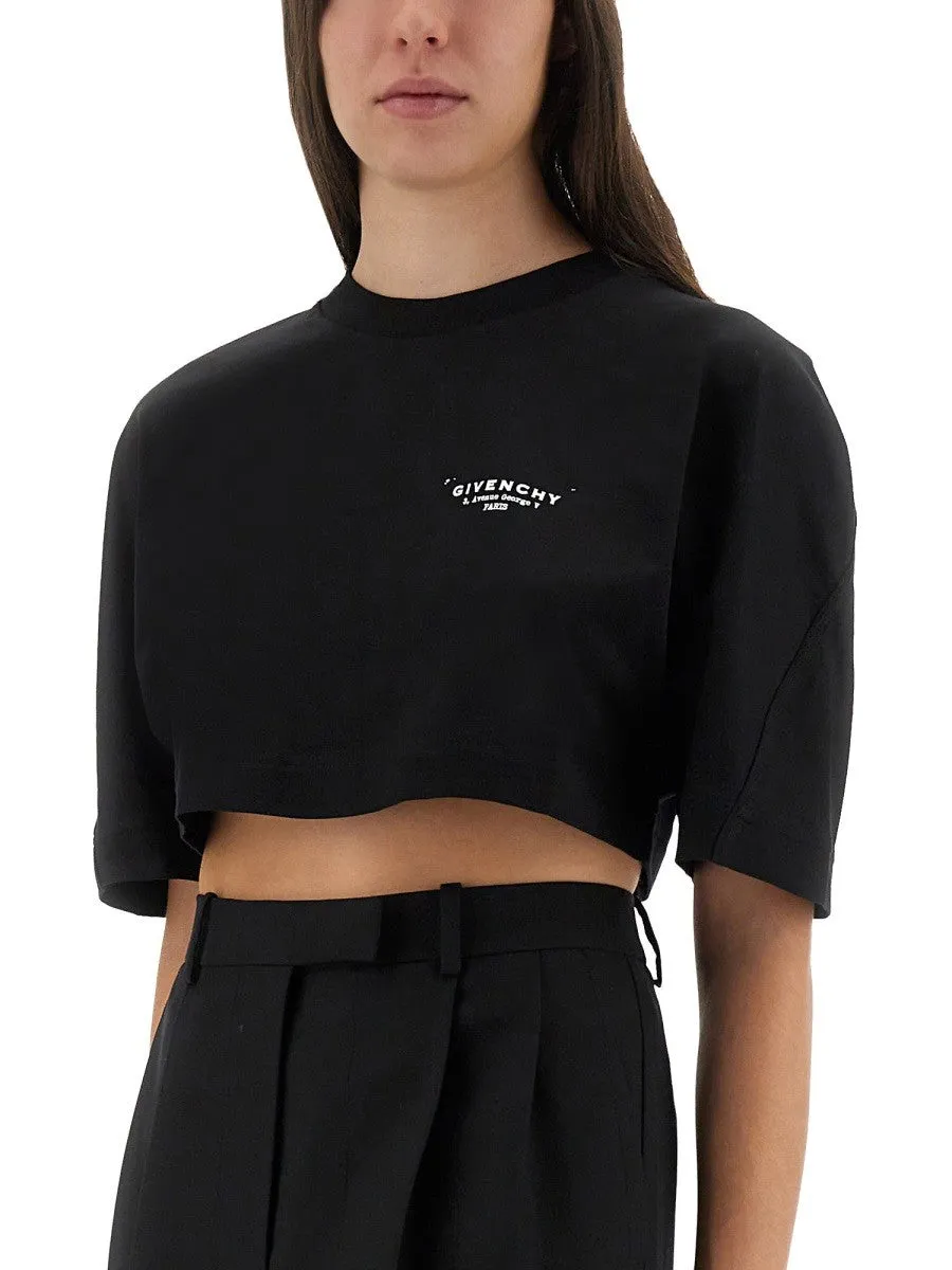 Givenchy CROPPED T-SHIRT WITH LOGO PRINT sold by Siebentaschen product image thumbnail 3