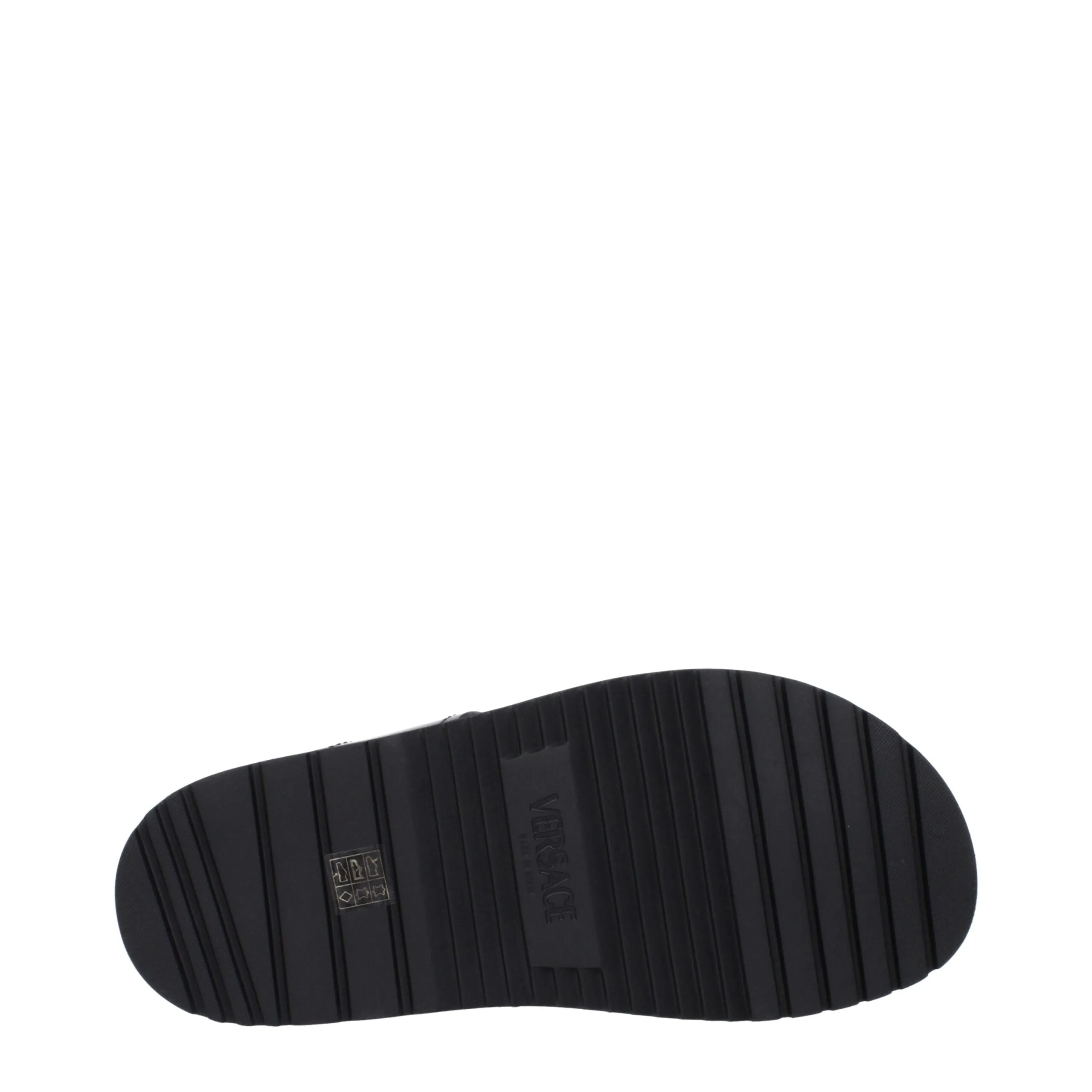 Versace Black Leather Sandals sold by Siebentaschen product image thumbnail 5