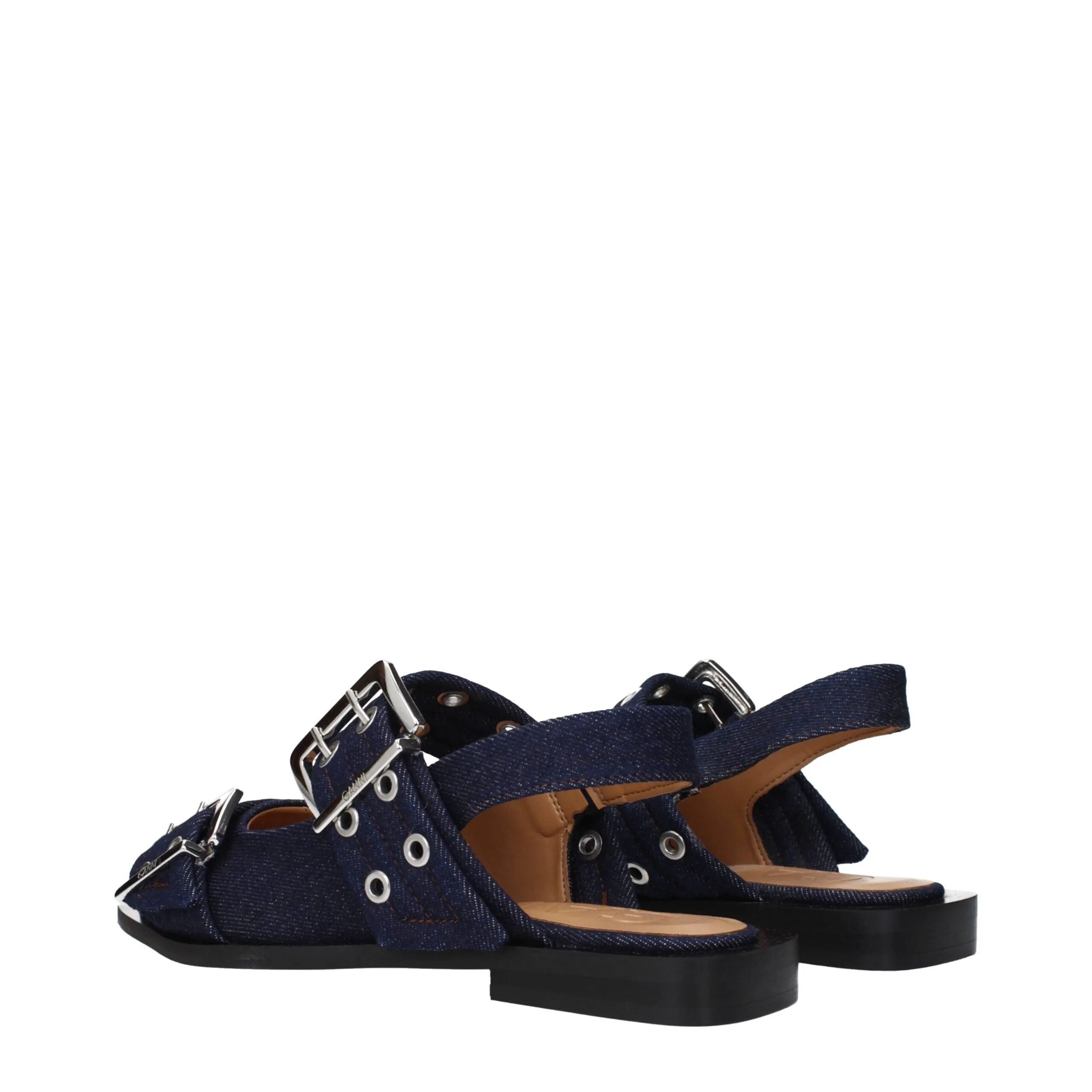 Ganni Blue Fabric Sandals sold by Siebentaschen product image thumbnail 4