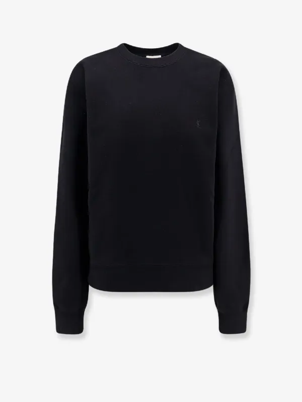Saint Laurent Certified cotton sweatshirt with Cassandre embroidery sold by Siebentaschen