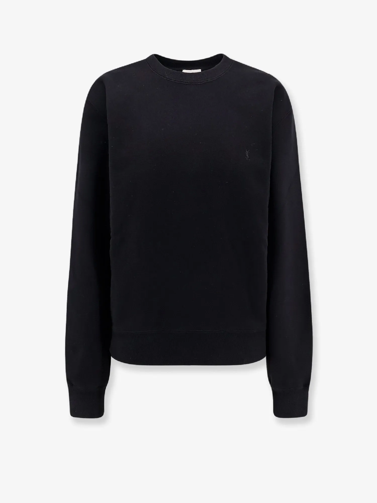 Saint Laurent Certified cotton sweatshirt with Cassandre embroidery sold by Siebentaschen