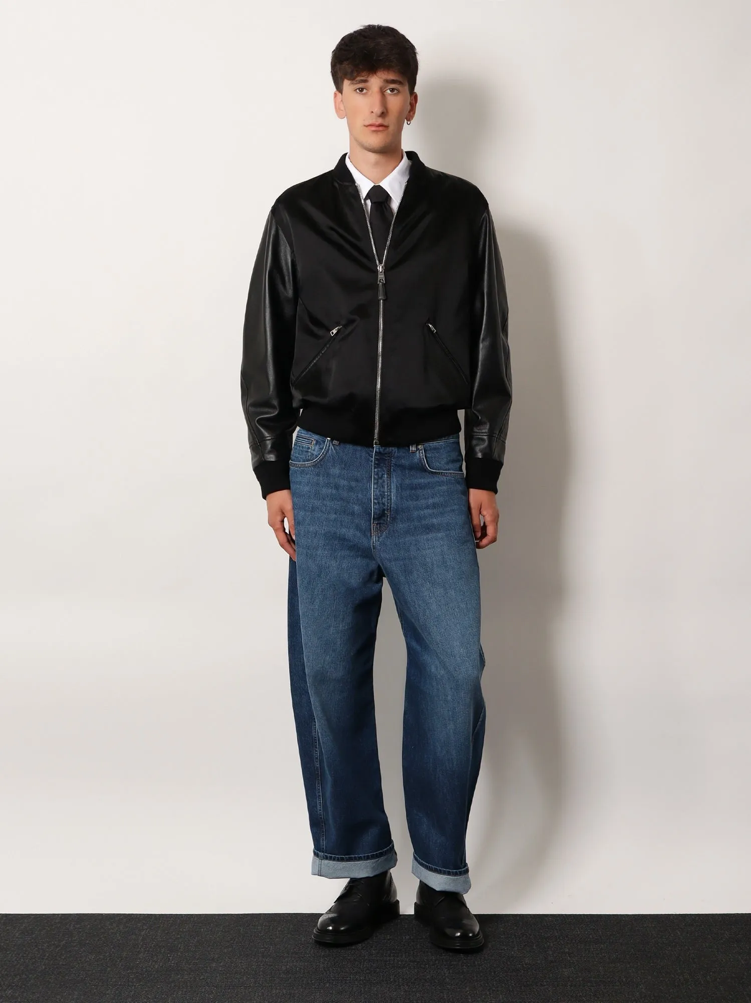 Givenchy Cotton and nylon jacket with leather sleeves sold by Siebentaschen product image thumbnail 2