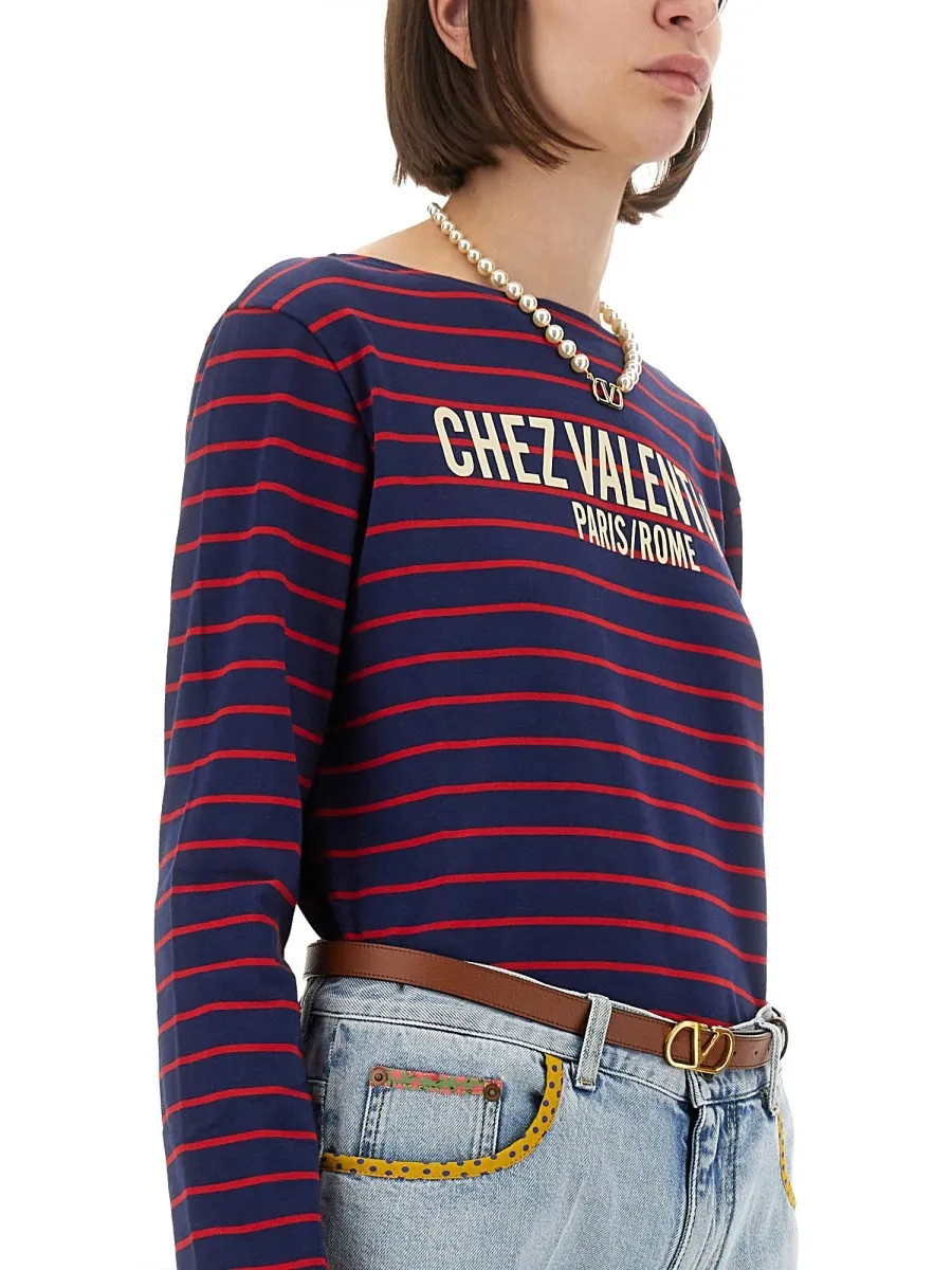 Valentino STRIPED COTTON JERSEY T-SHIRT sold by Siebentaschen product image thumbnail 4