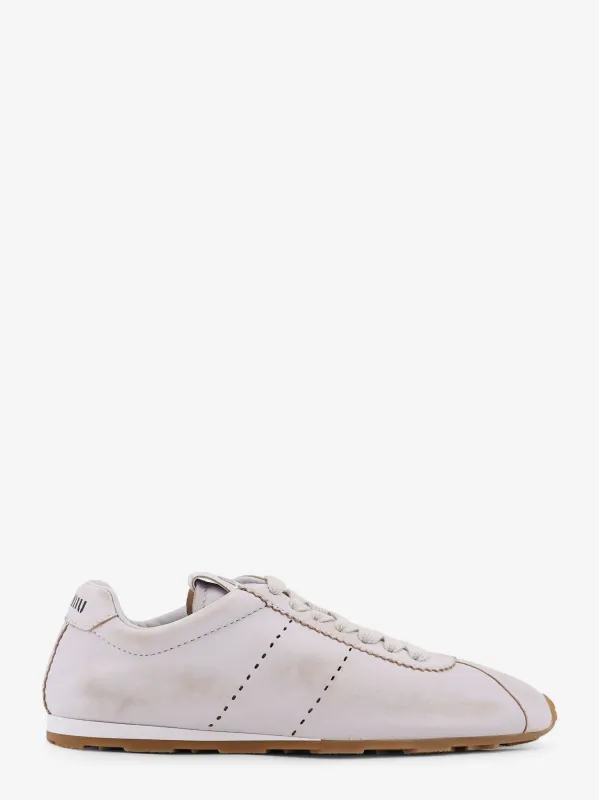 Miu Miu Plume low-top leather sneakers sold by Siebentaschen