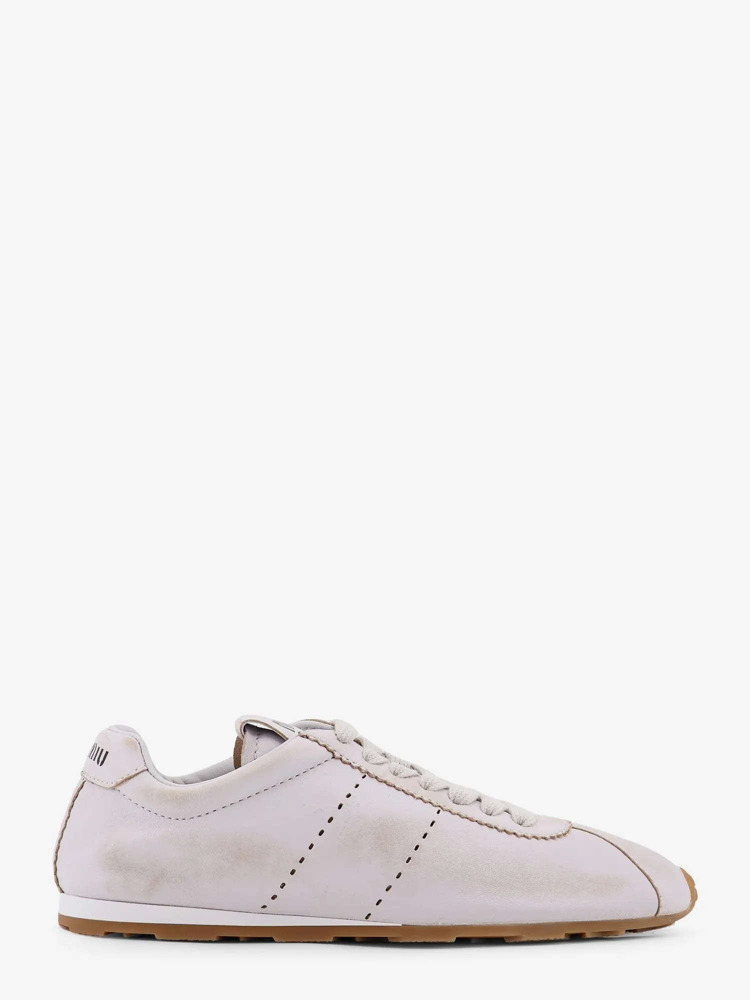 Miu Miu Plume low-top leather sneakers sold by Siebentaschen