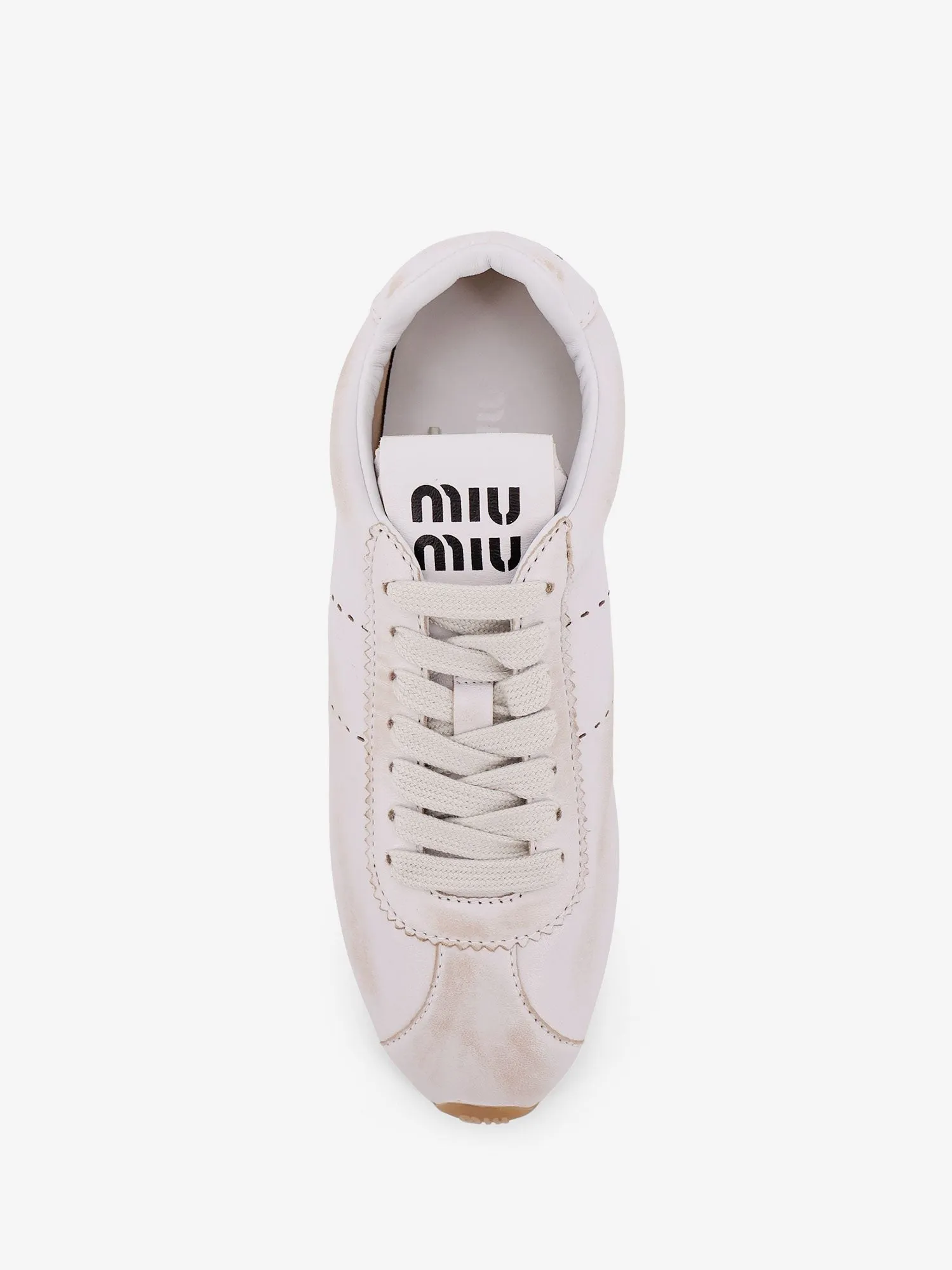 Miu Miu Plume low-top leather sneakers sold by Siebentaschen product image thumbnail 5