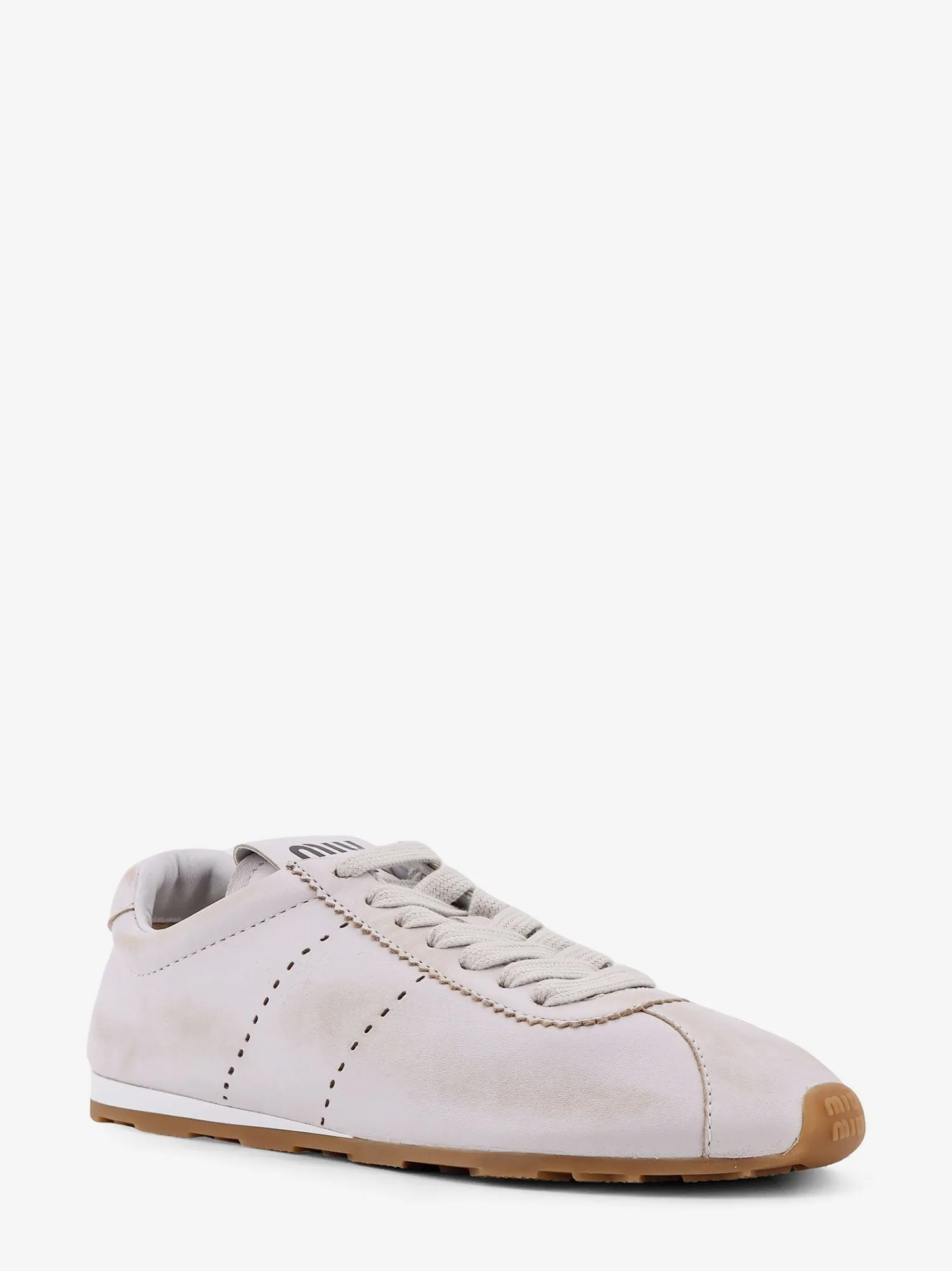 Miu Miu Plume low-top leather sneakers sold by Siebentaschen product image thumbnail 2