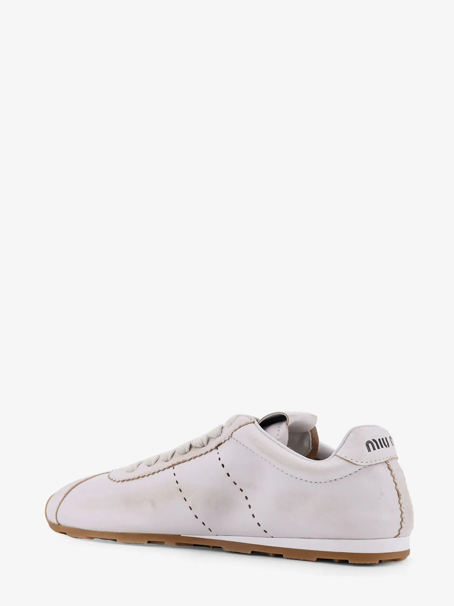 Miu Miu Plume low-top leather sneakers sold by Siebentaschen product image thumbnail 3
