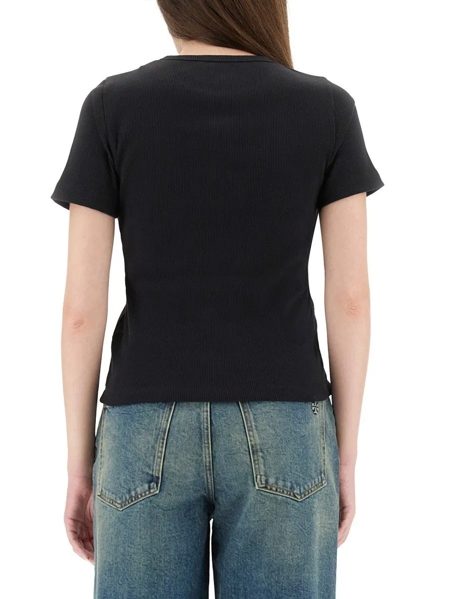 Tory Burch RIBBED COTTON T-SHIRT sold by Siebentaschen product image thumbnail 3