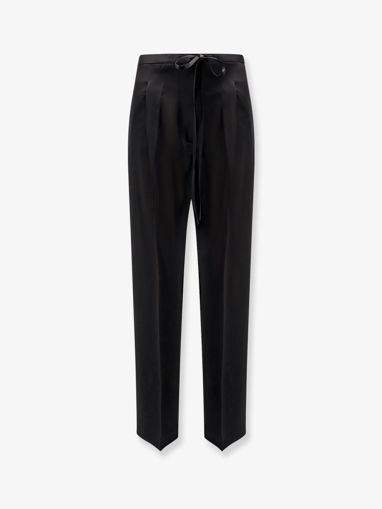 ROHE Relaxed satin trousers sold by Siebentaschen