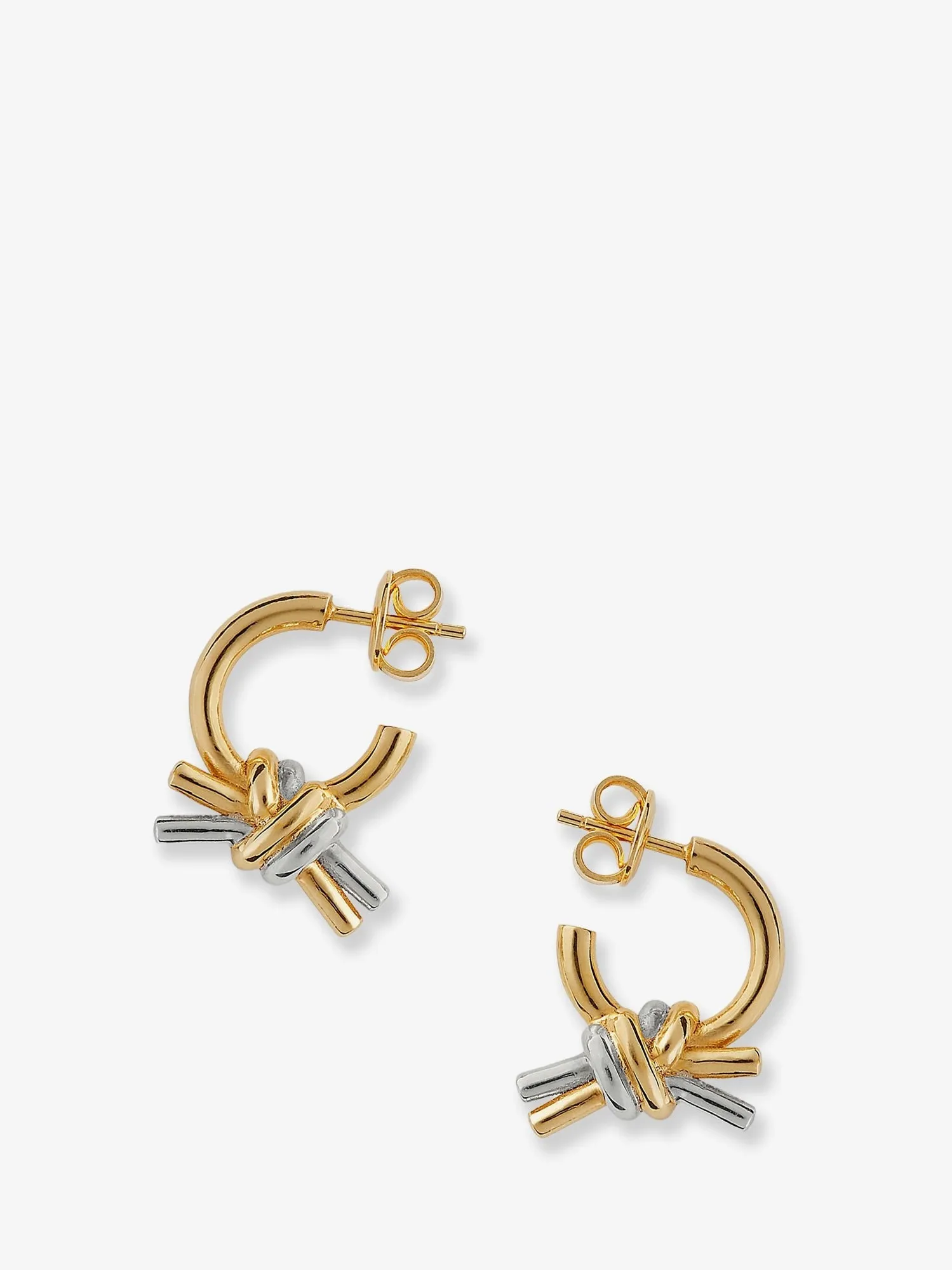 Bottega Veneta Knot silver earrings sold by Siebentaschen product image thumbnail 2