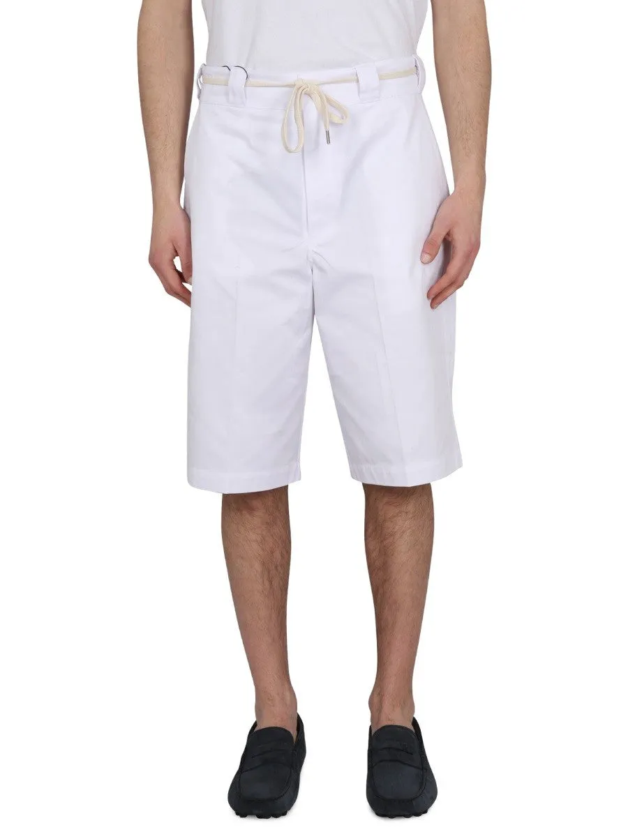 Drole De Monsieur COTTON BLEND BERMUDA SHORTS sold by Siebentaschen