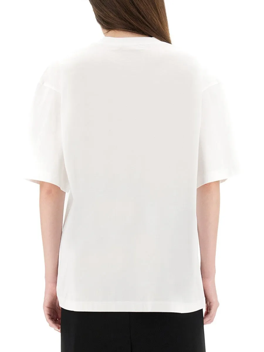 Marni WHITE COTTON T-SHIRT WITH TULIP PRINT sold by Siebentaschen product image thumbnail 2