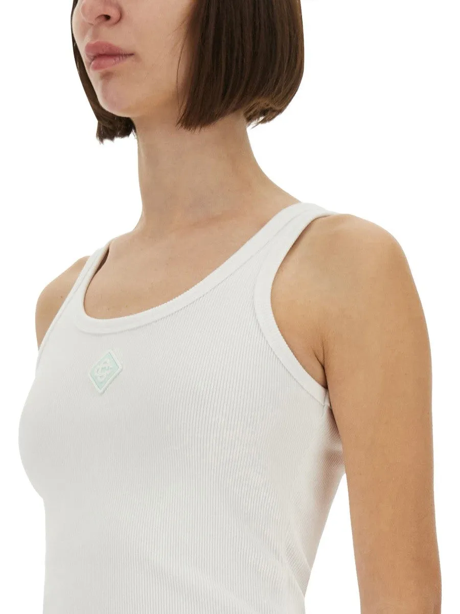 CASABLANCA RIBBED COTTON TANK TOP sold by Siebentaschen product image thumbnail 2