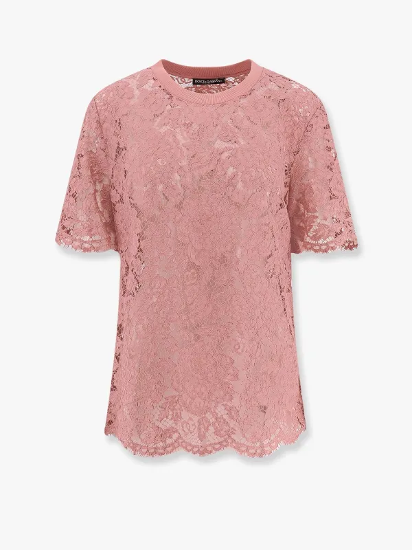 Dolce & Gabbana Dg floral lace top sold by Siebentaschen
