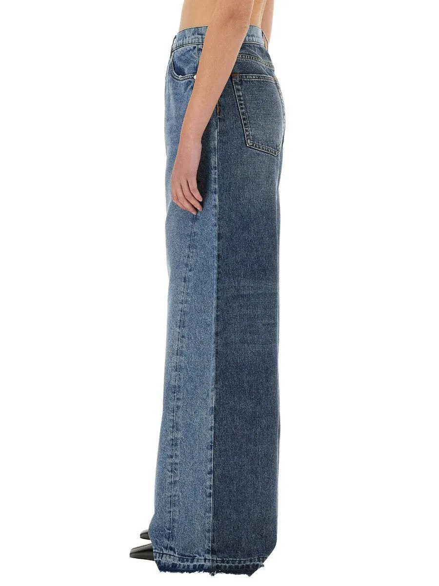 stella mccartney WIDE-LEG JEANS WITH CONTRASTING PANELS sold by Siebentaschen product image thumbnail 4