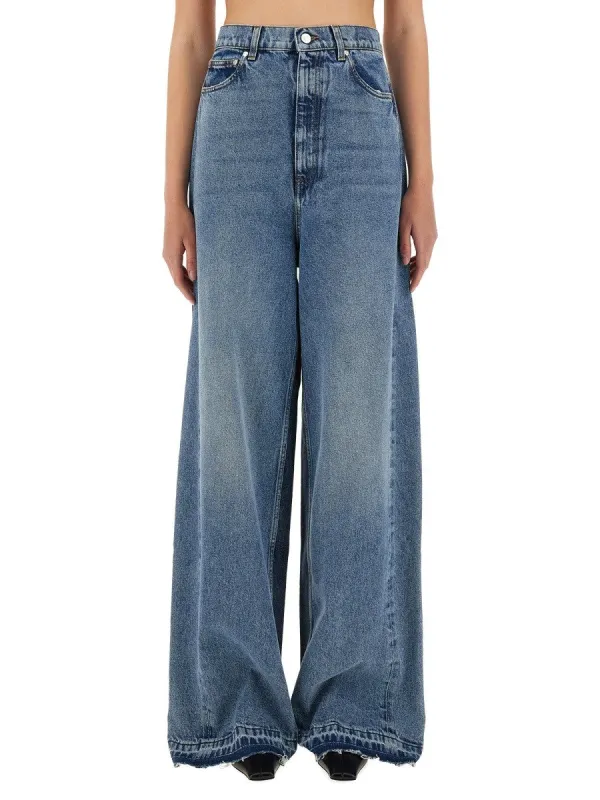 stella mccartney WIDE-LEG JEANS WITH CONTRASTING PANELS sold by Siebentaschen